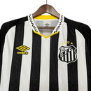 Camisa Santos 2025/26 – Reserva Masculina – Preto e Branco
