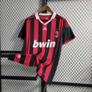 Camisa Retrô Milan 2009/10 – Titular – Vermelho e Preto – Adidas