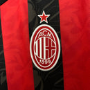 Camisa Milan 2025/26 – Titular – Preta e Vermelha