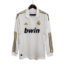 Camisa Retrô Real Madrid 2011/12 – Titular Manga Longa Masculino – Branco – Adidas