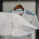 Camisa Retrô Real Madrid 2017/18 – Titular Manga Longa Masculino – Branco – Adidas
