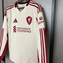 Camisa Liverpool 2025/26 – Reserva Manga Longa – Branca