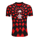 Camisa Flamengo 2025/26 – Pré-Jogo Masculina – Vermelho e Preto – Adidas