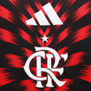 Camisa Flamengo 2025/26 – Pré-Jogo Masculina – Vermelho e Preto – Adidas