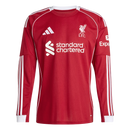 Camisa Liverpool 2025/26 – Titular Manga Longa – Vermelha