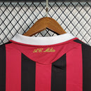 Camisa Retrô Milan 2009/10 – Titular Manga Longa – Vermelha e Preta