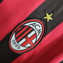Camisa Retrô Milan 2009/10 – Titular Manga Longa – Vermelha e Preta