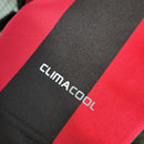 Camisa Retrô Milan 2009/10 – Titular Manga Longa – Vermelha e Preta