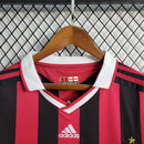 Camisa Retrô Milan 2009/10 – Titular Manga Longa – Vermelha e Preta