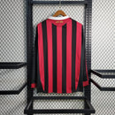 Camisa Retrô Milan 2009/10 – Titular Manga Longa – Vermelha e Preta