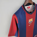 Camisa Retrô Barcelona 1998/99 – Titular Masculino – Azul e Grená – Nike