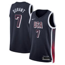 Regata de Basquete EUA – 2024 Nike Swingman Jersey Unissex Kevin Durant 7 Azul