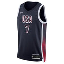 Regata de Basquete EUA – 2024 Nike Swingman Jersey Unissex Kevin Durant 7 Azul