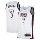 Regata de Basquete EUA – 2024 Nike Swingman Jersey Unissex Kevin Durant 7 Branca