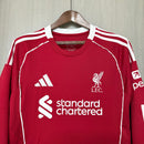 Camisa Liverpool 2025/26 – Titular Manga Longa – Vermelha