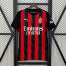 Camisa Milan 2025/26 – Titular – Preta e Vermelha