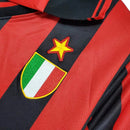 Camisa Retrô Milan 1996/1997 – Vermelha e Preta – Lotto