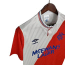 Camisa Retrô Glasgow Rangers 1987/1988 – Branca e Vermelha – Umbro